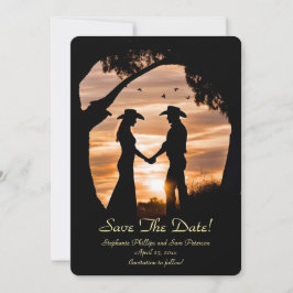 Save the Date Country Western Cowboy Cowgirl  Kaart