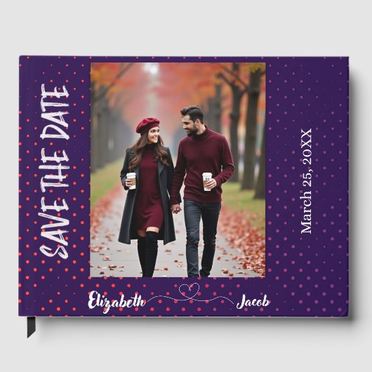 Save the Date Couple Photo  | Personalized Wedding Gastenboek (Voorkant)