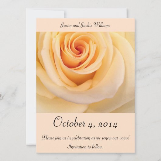 Save the date! Creme Roos Date (Voorkant)