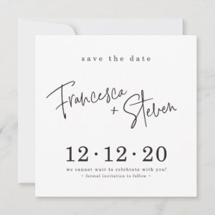 SAVE THE DATE custom design voor Francesca + Steve Kaart
