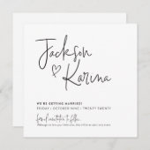 SAVE THE DATE custom design voor Jackson & Karina Kaart (Voorkant / Achterkant)