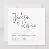 SAVE THE DATE custom design voor Jackson & Karina Kaart (Voorkant)