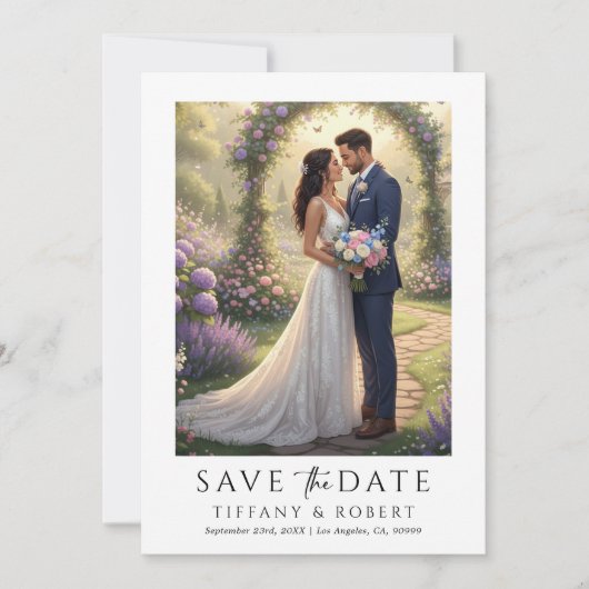Save the Date Custom Photo Kaart (Voorkant)