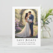 Save the Date Custom Photo Kaart (Staand voorkant)