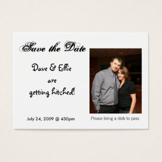 Save the Date, Dave & Ellie zijn g... Visitekaartje