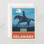 Save the date | Delaware Uitnodiging Briefkaart (Voorkant / Achterkant)