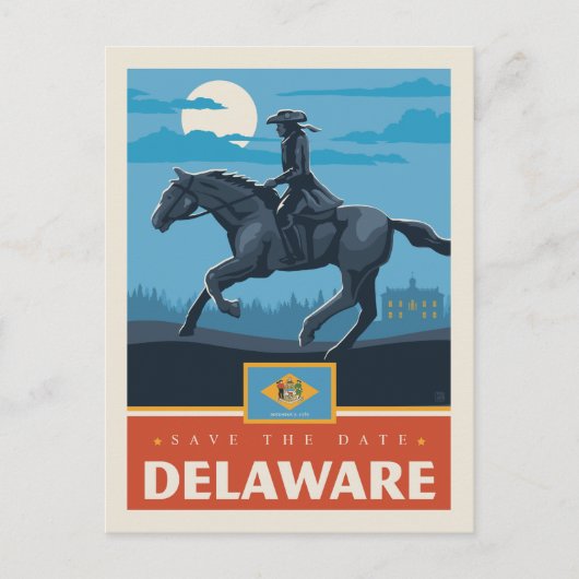 Save the date | Delaware Uitnodiging Briefkaart (Voorkant)