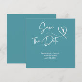 Save the Date Destination Wedding Kaart (Voorkant / Achterkant)