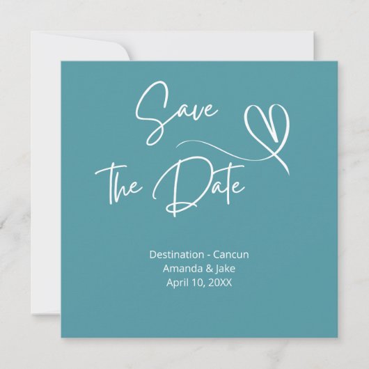 Save the Date Destination Wedding Kaart (Voorkant)