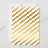 SAVE THE DATE donkerblauwe waterverf goudkleurige  Kaart (Achterkant)