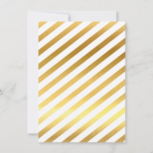 SAVE THE DATE donkerblauwe waterverf goudkleurige  Kaart (Achterkant)