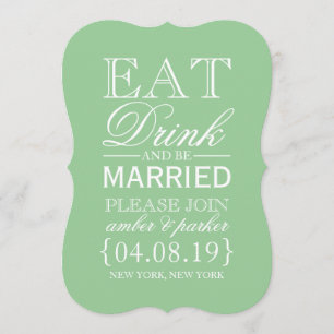 Save the Date Eat-Drink en huwelijk