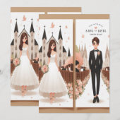 Save the date :een liefdesverhaal begint kaart (Voorkant / Achterkant)