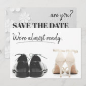 Save the Date Eenvoudig & Modern Kaart (Voorkant / Achterkant)