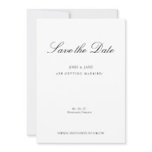 Save the Date Eenvoudig Modern Minimalistisch 