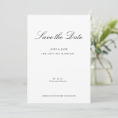 Save the Date Eenvoudig Modern Minimalistisch  (Staand voorkant)