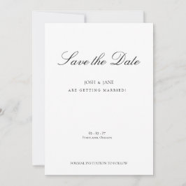 Save the Date Eenvoudig Modern Minimalistisch