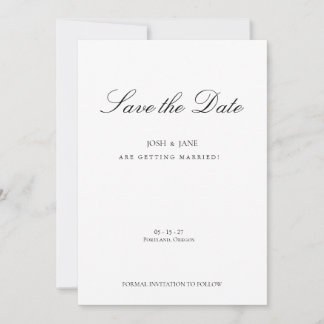 Save the Date Eenvoudig Modern Minimalistisch 