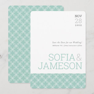 SAVE THE DATE eenvoudig modern type pastel grijs m Kaart
