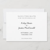 Save the Date | Eenvoudig vergaderrooster septembe Kaart (Achterkant)