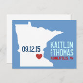 Save the Date -  - Eindhoven Aankondigingskaart (Voorkant / Achterkant)