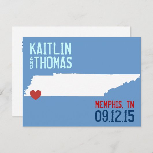 Save the Date - - Eindhoven Aankondigingskaart (Voorkant / Achterkant)