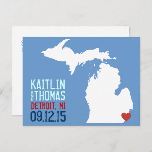 Save the Date -  - Eindhoven Aankondigingskaart (Voorkant / Achterkant)