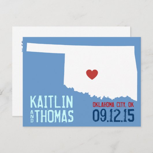 Save the Date -  - Eindhoven Aankondigingskaart (Voorkant / Achterkant)