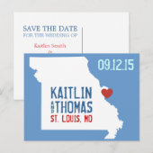 Save the Date -  - Eindhoven Aankondigingskaart (Voorkant / Achterkant)