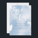 SAVE THE DATE elegant geverfd bord blauw waterverf<br><div class="desc">door kat massard >>> kat@simplysweetPAPERIE.com <<< Een eenvoudige, stijlvolle manier om de datum op uw bruiloft op te slaan met handige ruimte om het adres van de ontvangers te geven. Instellen als een sjabloon is het eenvoudig voor u om uw eigen gegevens toe te voegen, of druk op de aanpassingsknop...</div>