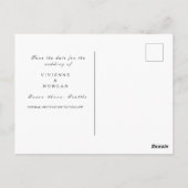 Save The Date elegant groen blad goud Briefkaart (Achterkant)