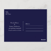 SAVE THE DATE Elegant Nautisch Strand Verloving Briefkaart (Achterkant)