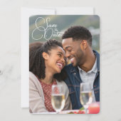 Save the date | Elegant paar foto (Voorkant)