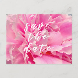 Save the date! Elegant Pink Peonies Briefkaart