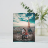 Save the date | Elegant Typografie Briefkaart (Staand voorkant)