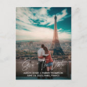 Save the date | Elegant Typografie Briefkaart (Voorkant)