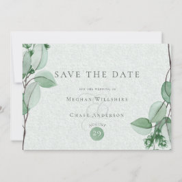 Save the date | Elegant Waterverf Eucalyptus
