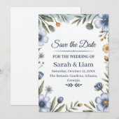 "Save the Date" Elegant Wedding Invitation Kaart (Voorkant / Achterkant)