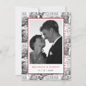 Save the Date Elegante Antieke Cupido's Foto Kaart (Voorkant)