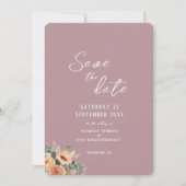 Save the Date - Elegante blush roze bruiloft (Voorkant)