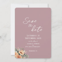 Save the Date - Elegante blush roze bruiloft