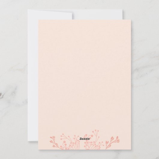 Save the Date – Elegante Roze Bloemen Fotobruiloft Feestdagenkaart (Achterkant)