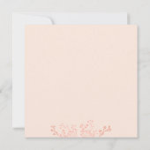 Save the Date – Elegante Roze Bloemen Fotobruiloft Kaart (Achterkant)