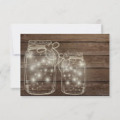 Save the Date - Elegante Rustieke Mason Jar Lichte Kaart (Achterkant)