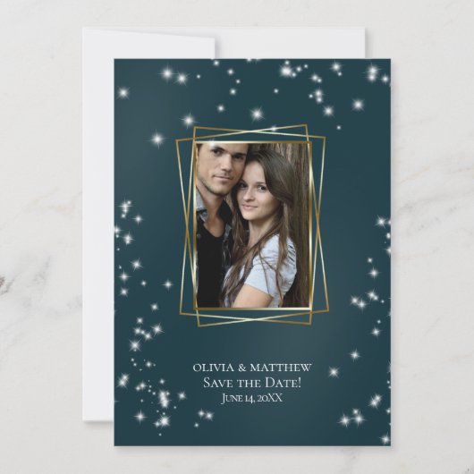 Save the date | Elegante Seaside Sheer Tulle Arbor Kaart (Voorkant)