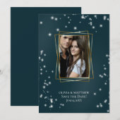 Save the date | Elegante Seaside Sheer Tulle Arbor Kaart (Voorkant / Achterkant)