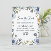 "Save the Date" Elegante Trouw Uitnodiging (Staand voorkant)