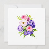 Save the date | Elegante Waterverf bloemenbruiloft (Achterkant)