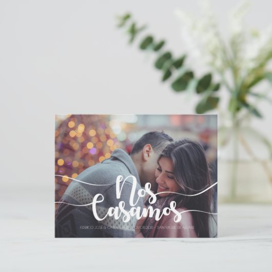 Save the Date en Español, Spaans Save the Date Aankondigingskaart (Staand voorkant)