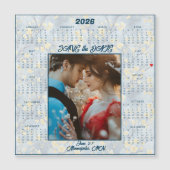 Save the Date Engaged Couple Magnetic (Voorkant)